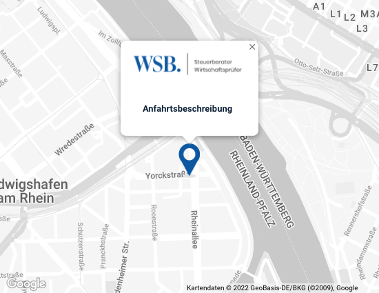 WSB in Ludwigshafen Map