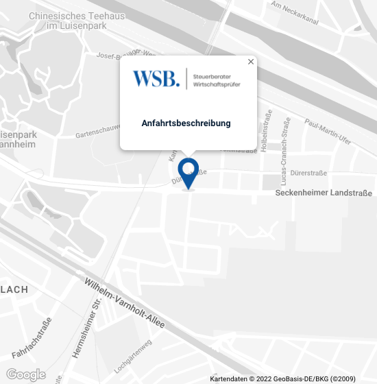 WSB in Mannheim Map