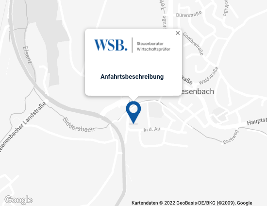 WSB in Wiesenbach Map