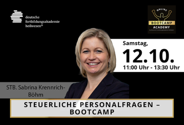 WSB Expertenvortrag beim DFA Big Personal Bootcamp: Steuerliche Personalfragen